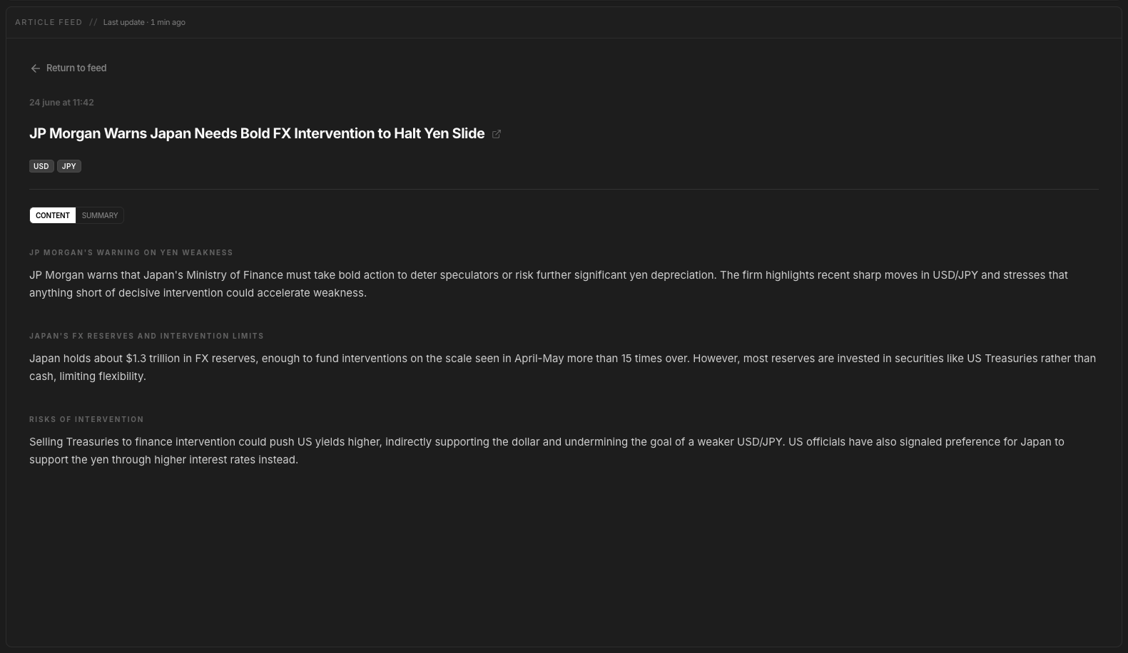 Screenshot for Article Feed