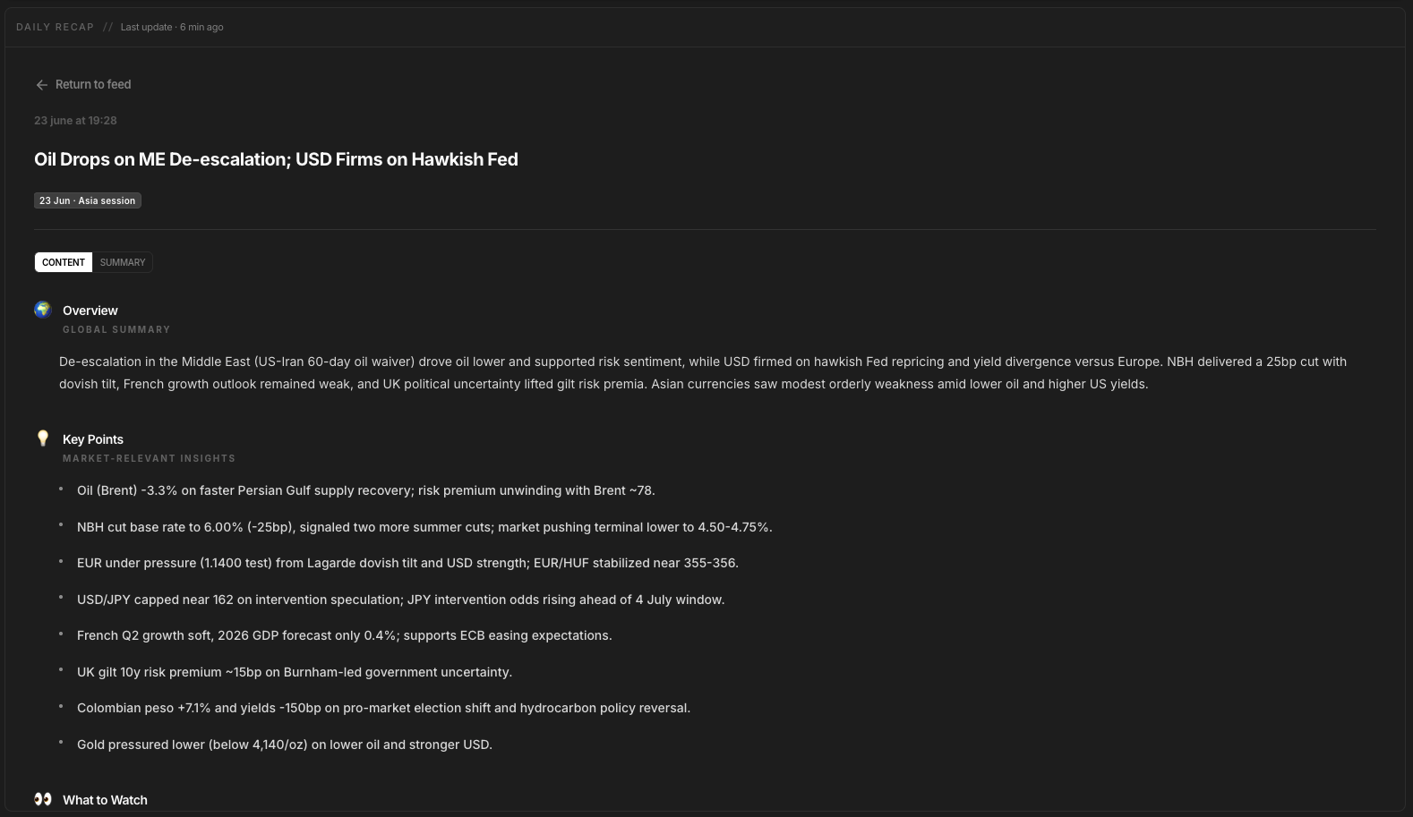 Screenshot for Daily Recap